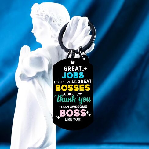 Boss Gift for Women Men Best Bosses Day Gifts Funny Boss Lady Manager Appreciation Farewell Gift Idea Cool Birthday Christmas Thank You Keychain for Bosses Male Female Coworkers Colleagues Employees in Saudi Arabia