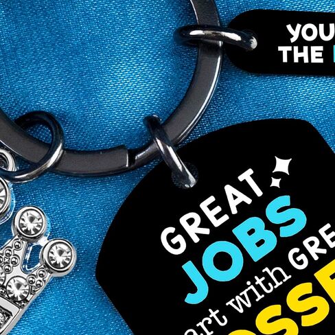 Boss Gift for Women Men Best Bosses Day Gifts Funny Boss Lady Manager Appreciation Farewell Gift Idea Cool Birthday Christmas Thank You Keychain for Bosses Male Female Coworkers Colleagues Employees in Saudi Arabia