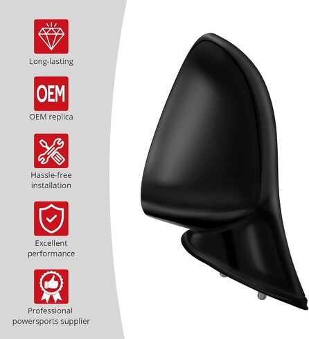 JAVIK Left Rearview Side Mirror Compatible with Yamaha 1999-2005 FX1000 FX1100 SV1200 XA800 XA1200 OEM# F0V-U596B-04-00 in Saudi Arabia