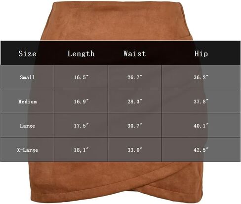 Womens Skirt Ruched Wrap High Waist Faux Suede Skirt Zipper Back Above Knee A Line Bodycon Mini Skirt Basic Skirt in Saudi Arabia
