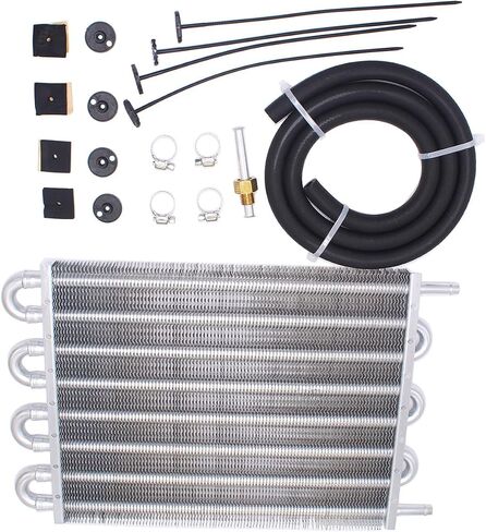 1 Set SHLPDFM Black 8 Pass 26,000LBS GVW Aluminum Transmission Cooler Universal Oil Cooler OC‑1405 W/Tube in Saudi Arabia
