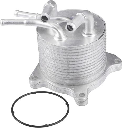Engine Oil Cooler Kit Compatible for Dodge Caliber 2007-2010, Durable Aluminum Alloy Silver Tone Transmission Oil Cooler with O-rings Seal in Saudi Arabia