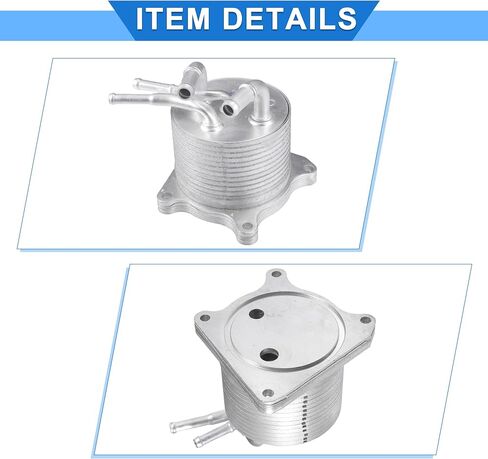 Engine Oil Cooler Kit Compatible for Dodge Caliber 2007-2010, Durable Aluminum Alloy Silver Tone Transmission Oil Cooler with O-rings Seal in Saudi Arabia