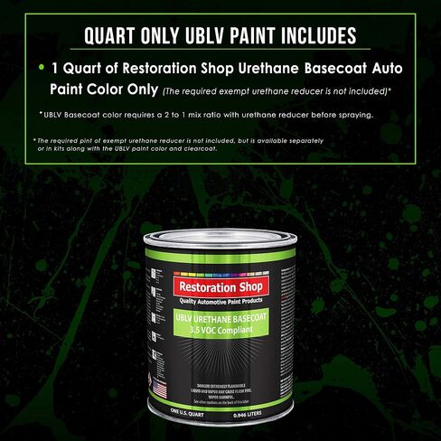 Restoration Shop - Firemist Red Low VOC Urethane Basecoat Auto Paint - Quart Paint Color Only - Professional High Gloss Automotive, Car, Truck Refinish Coating in Saudi Arabia