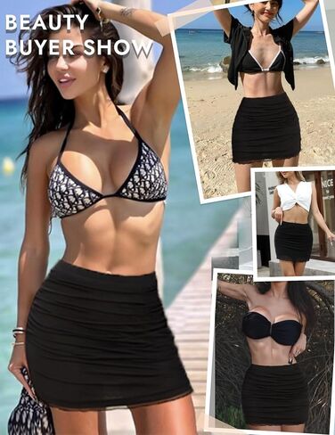 Avidlove المرأة مثير تنورة Ruched Bodycon طبقة مزدوجة نادي تنورة الخس تقليم تنورة مكتب تنورة تنورة صغيرة in Kuwait