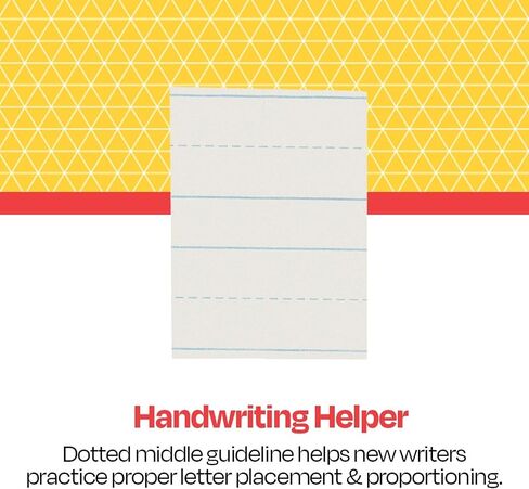 School Smart-85353 Skip-A-Line Ruled Writing Paper, 3/8 Inch Ruled Short Way, 8 x 10-1/2 Inches, White, Pack of 500 in Saudi Arabia