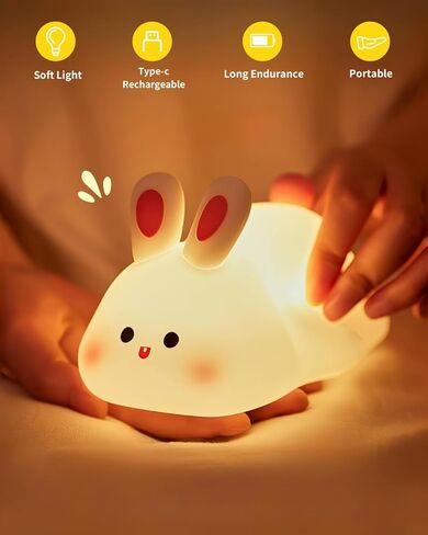 لطيف Dudu Duck Night Light ، مصباح البطة السيليكون ، مصباح LED LED ، مصباح LED قابلاً لإعادة شحنه قابلاً للإعادة الشحن مع ضوء الايقام لمدة 30 دقيقة ومراقبة اللمس لغرفة النوم ديكور هدية غرفة نوم in Kuwait