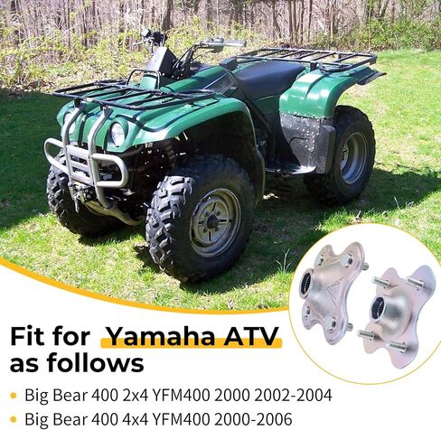 M MATI Rear Left&Right Axle Wheel Hub for Yamaha Big Bear 400 2x4 YFM400 2000 2002-2004 Big Bear 400 4x4 YFM400 2000-2006 2HR-25383-01-00 5FU-F5377-11-00 in Saudi Arabia