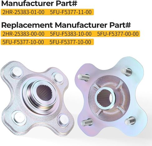 M MATI Rear Left&Right Axle Wheel Hub for Yamaha Big Bear 400 2x4 YFM400 2000 2002-2004 Big Bear 400 4x4 YFM400 2000-2006 2HR-25383-01-00 5FU-F5377-11-00 in Saudi Arabia