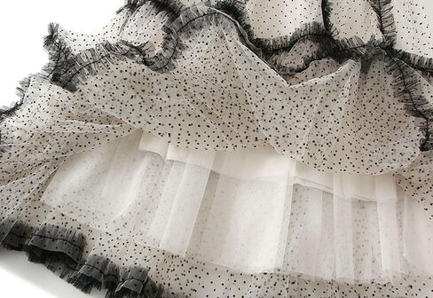 Tulle Skirts for Women Polka Dot Tutu Skirt Patchwork Mesh Midi Fairy Skirts Wedding Prom Party Tulle Skirt 2025 in Saudi Arabia