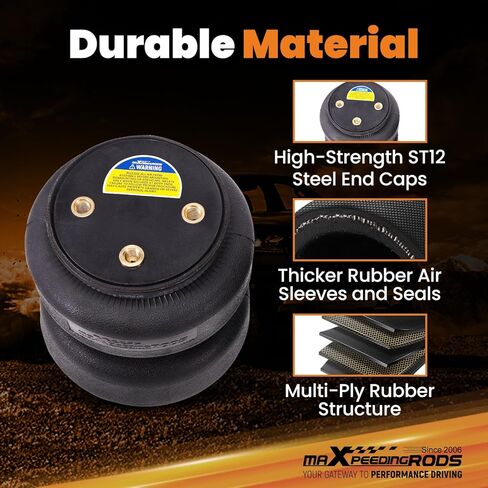 طقم أكياس تعليق هوائي خلفي من maxpeedingrods بوزن 5000 رطل، لسيارة Ford E-450 Econoline 1996-2005، E-450 Super Duty 2006-2025، Motorhome E-450 Class C 1996-2022، مجموعة زنبرك مساعد الهواء in Saudi Arabia