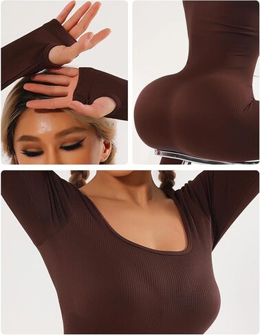 Women's Long Sleeve Athletic Jumpsuit Form-Fitting Nylon Spandex One-Piece for Dance, Yoga, and Performance in Saudi Arabia