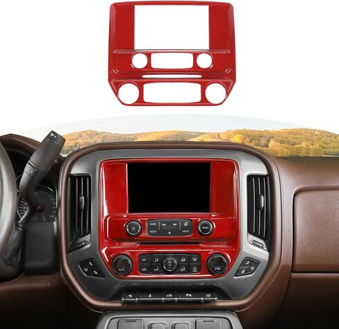 RT-TCZ for Silverado Carbon Fiber Dashboard Center Console Control Panel Trim Cover for Chevrolet Silverado GMC Sierra 2014-2018 Black Carbon Fiber Grain Interior Accessories in Saudi Arabia