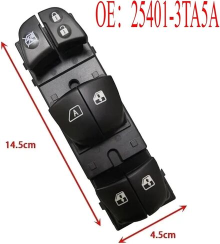 25401-1KA0B 25401-3KA0A 25401-1KA0A نافذة السيارة التحكم التبديل زر رئيسي 25401-3TA5A 1 قطعة in Saudi Arabia