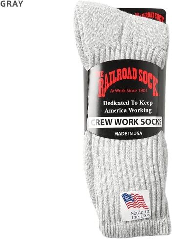 Railroad Sock 3 Pack Grey Work Socks With Welt Top in Saudi Arabia