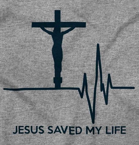 Christian Strong Jesus Saved My Life Crucifix Hoodie Sweatshirt Women Men in Saudi Arabia