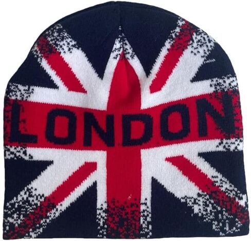 CORIRESHA Men Women Beanie British Flag Graphic Knitted Hats Winter Fall Warm Caps in Saudi Arabia