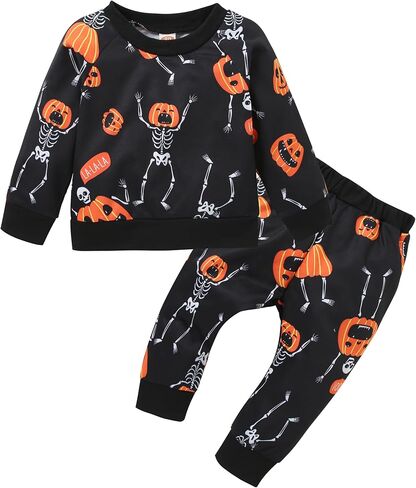 YALLET Baby Toddler Boy Clothes Fall Winter Outfit Long Sleeve Sweatshirts Pants Set 6 9 12 18 24 Months 3T 4T 5T Boy Clothes in Kuwait