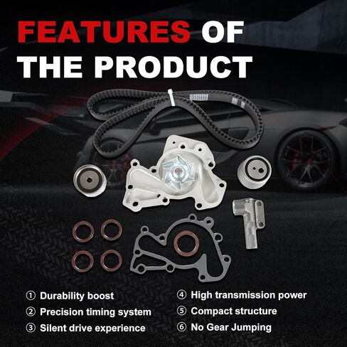 Timing Belt Kit Water Pump 2.7L Fit for Sportage Tucson 2005-2009 for Optima Sonata Santa Fe 2001-2006, 2.5L for Sonata 99-01 Engine Time Parts TBK315-GMB WP146-2040 in Saudi Arabia