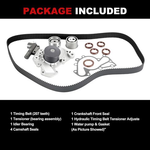 Timing Belt Kit Water Pump 2.7L Fit for Sportage Tucson 2005-2009 for Optima Sonata Santa Fe 2001-2006, 2.5L for Sonata 99-01 Engine Time Parts TBK315-GMB WP146-2040 in Saudi Arabia