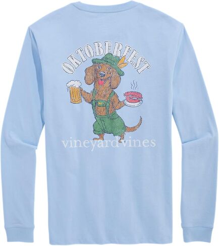 تي شيرت Vineyard Vines للرجال من Oktoberfest Doxie Dog بأكمام طويلة للجيب in Saudi Arabia