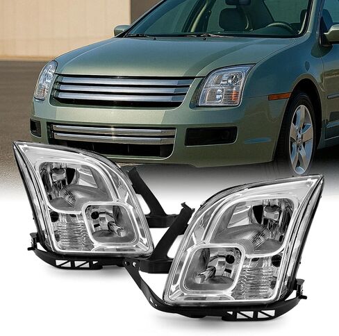 AKKON - Fits 2006-2009 Ford Fusion Original Manufacturer Style Headlights Assembly Chrome Housing Clear Lens in Saudi Arabia