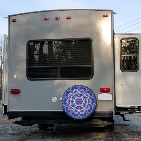 Foruidea Bohemian Style Mandala Print Spare Tire Cover Dust-Proof Wheel Tire Cover Fit Trailer, RV, SUV and Many Vehicle 15 Inch in Saudi Arabia
