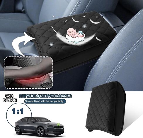 Ruiya Polestar 2 Armrest Cover 2021-2025 Polestar 2 Accessories Center Console Cover Auto Armrest Cover Protector Compatible with 2021 2022 2023 2024 2025 Polestar 2 Interior Accessories in Saudi Arabia