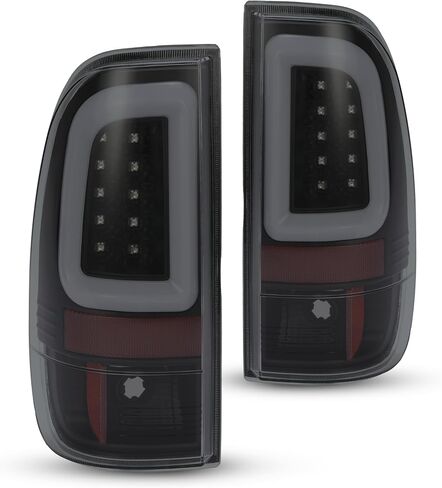 HECASA LED Pair Tail Lights Compatible with 2008-2016 Ford F250 F350 F450 F550 Super Duty Replacement for FO2800208 FO2801208 Tail Lamp w/LED Tube Bar LH & RH - Clear Lens Chrome Housing in Saudi Arabia