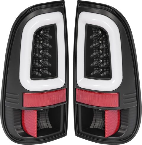 HECASA LED Pair Tail Lights Compatible with 2008-2016 Ford F250 F350 F450 F550 Super Duty Replacement for FO2800208 FO2801208 Tail Lamp w/LED Tube Bar LH & RH - Clear Lens Chrome Housing in Saudi Arabia