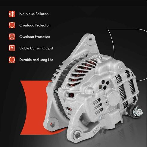 مولد كهربائي ممتاز متوافق مع Mitsubishi Lancer 2005 2006 2007 2.0L، 12V 105A 4-Groove Pulley في اتجاه عقارب الساعة، استبدال # A002TG0691، A003TG0691 in Saudi Arabia