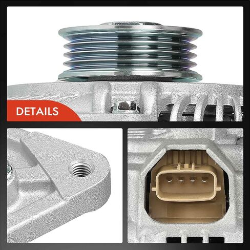 مولد كهربائي ممتاز متوافق مع Mitsubishi Lancer 2005 2006 2007 2.0L، 12V 105A 4-Groove Pulley في اتجاه عقارب الساعة، استبدال # A002TG0691، A003TG0691 in Saudi Arabia