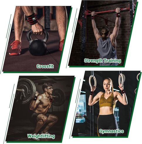 Slim Panda Weightlifting Wrist Wraps- Upgraded Wrist Support with Heavy Duty Thumb Loop for Powerlifting, Bodybuilding, and Weight Lifting Men & Women in Kuwait