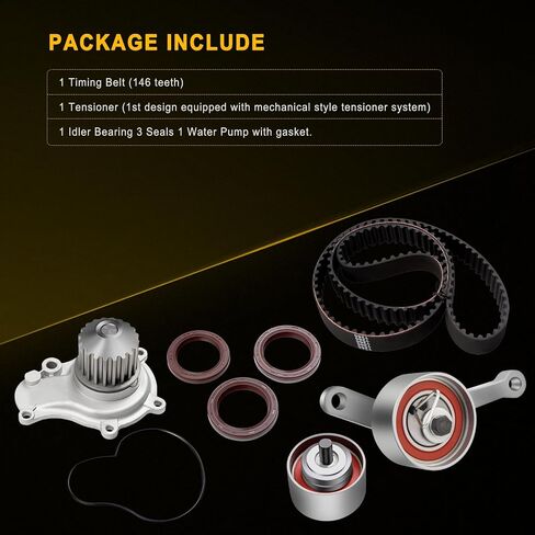ASAPE Timing Belt Kit & Water Pump with Gasket Compatible with PCI TS26265 ITM265 for 2.4L 98-00 Breeze, 96-02 Caravan, 95-00 Cirrus, 01-02 PT Cruiser, 96-02 Sebring, 95-02 Stratus, 00-02 Voyager in Saudi Arabia