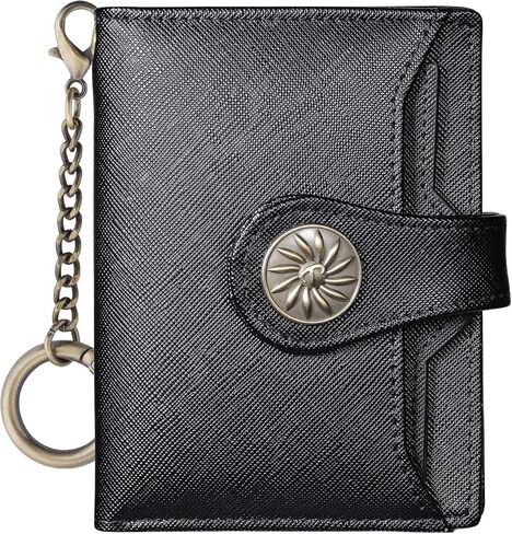 Small Womens Wallet with 2 ID Windows, RFID Blocking Bifold Leather Card Holder Purse with Zipper Coin Pocket in Saudi Arabia