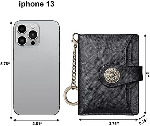 Small Womens Wallet with 2 ID Windows, RFID Blocking Bifold Leather Card Holder Purse with Zipper Coin Pocket in Saudi Arabia