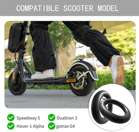 10x2.75-6.5 Off-Road Vacuum Tire, 10 Inch Electric Scooter Replacement Tire, With Tire Air Valve, Compatible With Speedway 5 Dualtron 3 Hover-1 Alpha gotrax G4 Electric Scooter Thickened Anti-slip in Kuwait