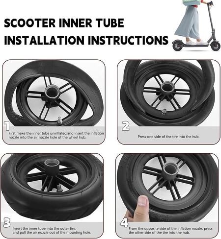 10x2.75-6.5 Off-Road Vacuum Tire, 10 Inch Electric Scooter Replacement Tire, With Tire Air Valve, Compatible With Speedway 5 Dualtron 3 Hover-1 Alpha gotrax G4 Electric Scooter Thickened Anti-slip in Kuwait