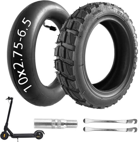 10x2.75-6.5 Off-Road Vacuum Tire, 10 Inch Electric Scooter Replacement Tire, With Tire Air Valve, Compatible With Speedway 5 Dualtron 3 Hover-1 Alpha gotrax G4 Electric Scooter Thickened Anti-slip in Kuwait