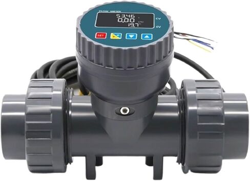 PVC Digital Water Flow Meter with LCD Display RS485 Output Acid Alkaline Pipe Sensor for Irrigation(ZJPVC-LCD-DN40) in Saudi Arabia