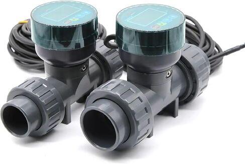 PVC Digital Water Flow Meter with LCD Display RS485 Output Acid Alkaline Pipe Sensor for Irrigation(ZJPVC-LCD-DN40) in Saudi Arabia