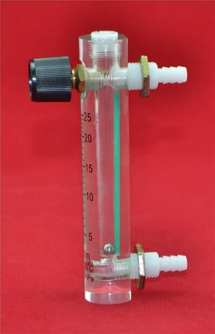 LZQ-5 5-25LPM مقياس تدفق الهواء البلاستيكي (H = 120 مم مقياس تدفق الأكسجين) مع صمام التحكم لموصل الأكسجين، يمكنه ضبط التدفق in Saudi Arabia