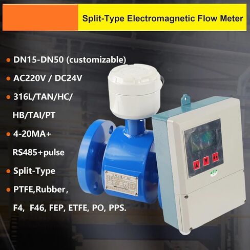 Split Type Electromagnetic Flow Meter DN10-DN50 for Sewage Liquid 4-20mA RS485 Output Digital High Sensor(DN10) in Saudi Arabia