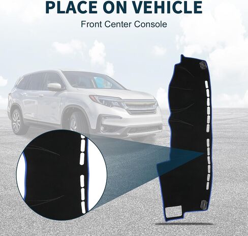 Dash Cover for Honda CRV Non-Slip | Center Console Dash Cover Mat Black Blue 1 Pcs in Saudi Arabia