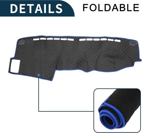 Dash Cover for Honda CRV Non-Slip | Center Console Dash Cover Mat Black Blue 1 Pcs in Saudi Arabia