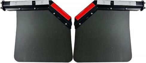 2PCS Chrome Angled Spring Loaded Mud Flap Hanger Kit&Semi Truck Trailer Duty Mud Flap 24"x24",1-1/8" Bolt Spacing,Commercial Truck Heavy Duty HD Universal Mudflap, Right & Left Side in Saudi Arabia
