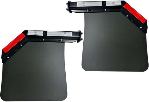 2PCS Chrome Angled Spring Loaded Mud Flap Hanger Kit&Semi Truck Trailer Duty Mud Flap 24"x24",1-1/8" Bolt Spacing,Commercial Truck Heavy Duty HD Universal Mudflap, Right & Left Side in Saudi Arabia