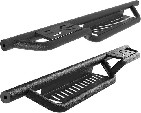 Running Boards w/Two Stairs Design All-Steel Build, Bolt-on Side Steps Compatible with Jeep1997-2006 Wrangler TJ 2 Door, Black Powder Coated Nerf Bar in Saudi Arabia