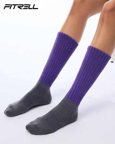 جوارب FITRELL للنساء، 3 أزواج من الجوارب القطنية الناعمة بطول الركبة in Kuwait