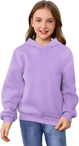 SweatyRocks Girl's Floral Graphic Hoodies Long Sleeve Oversized Sweatshirt with Pocket in Kuwait